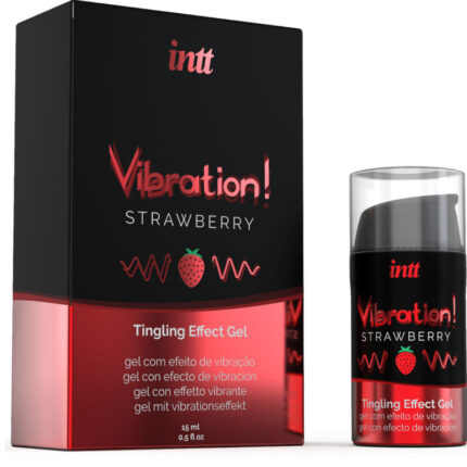 INTT - POTENTE ESTIMULANTE ÍNTIMO GEL VIBRADOR LIQUIDO FRESA 15 ML - CandyHot - Foto 2