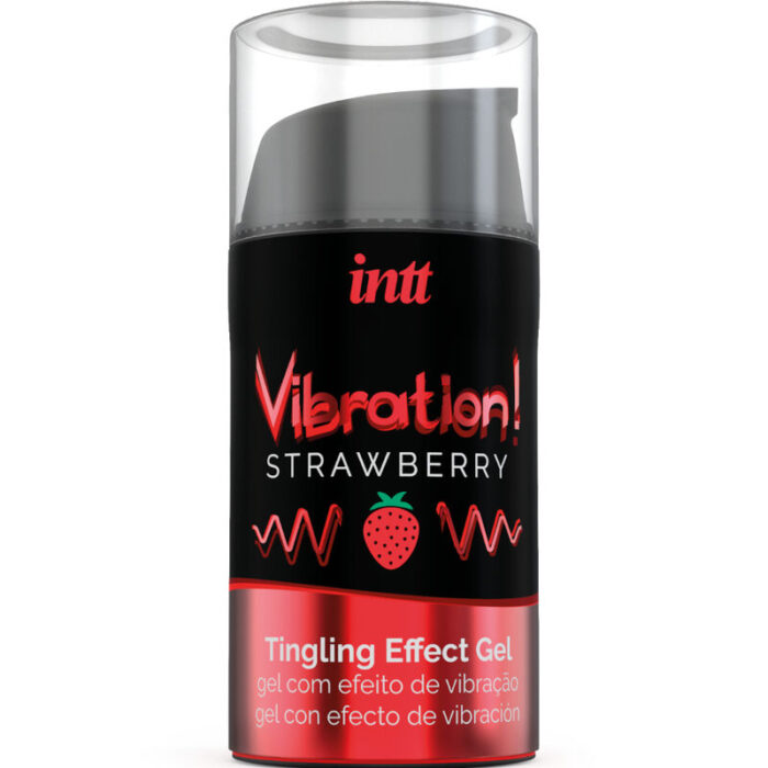 INTT - POTENTE ESTIMULANTE ÍNTIMO GEL VIBRADOR LIQUIDO FRESA 15 ML - CandyHot - Foto 1