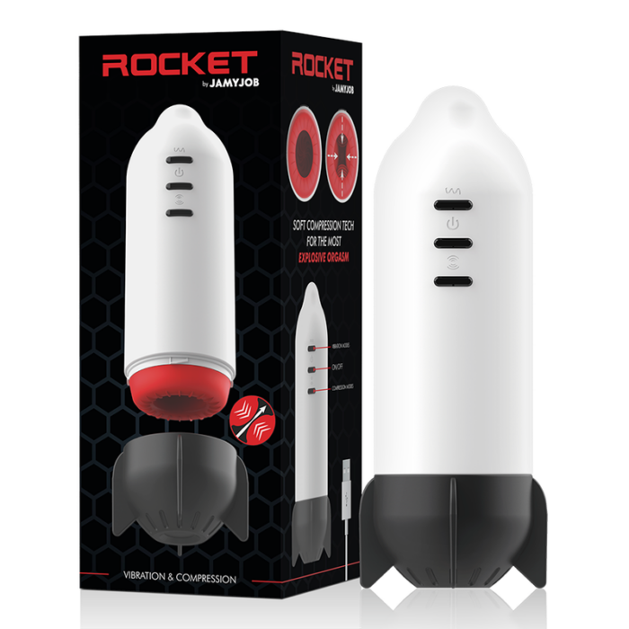 JAMYJOB - ROCKET MASTURBADOR TECNOLOGÍA SOFT COMPRESSION Y VIBRACIÓN - CandyHot - Foto 1