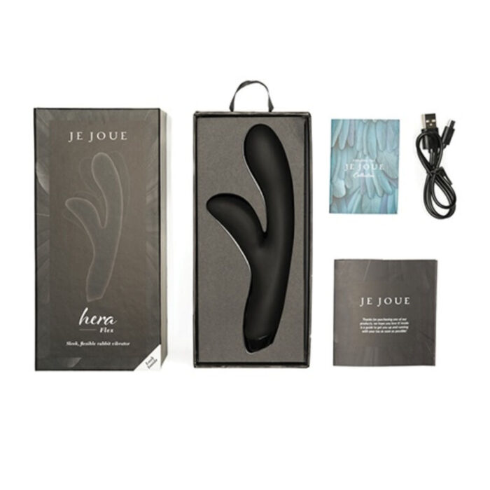 JE JOUE - HERA FLEX VIBRADOR RABBIT - NEGRO - CandyHot - Foto 4