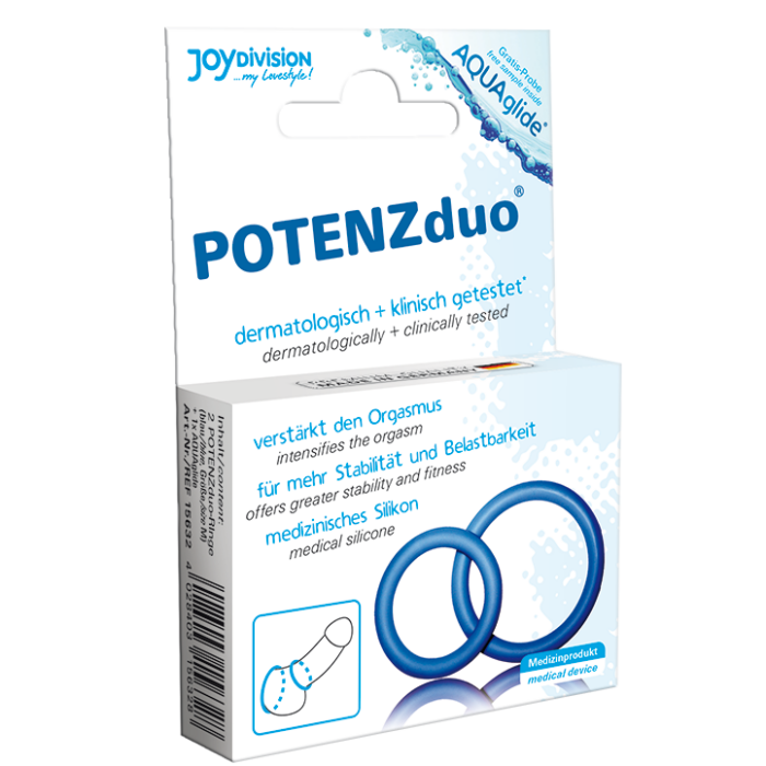 JOYDIVISION POTENZDUO - ANILLOS PARA PENE AZUL - XL - CandyHot - Foto 2