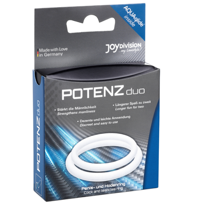 JOYDIVISION POTENZDUO - ANILLOS PARA PENE BLANCO - M - CandyHot - Foto 3