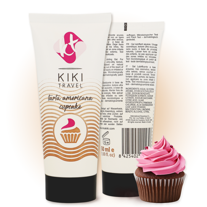 KIKÍ TRAVEL - GEL DESLIZANTE SABOR A TARTA AMERICANA CUPCAKE 50 ML - CandyHot - Foto 2