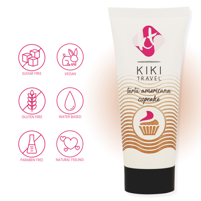 KIKÍ TRAVEL - GEL DESLIZANTE SABOR A TARTA AMERICANA CUPCAKE 50 ML - CandyHot - Foto 4