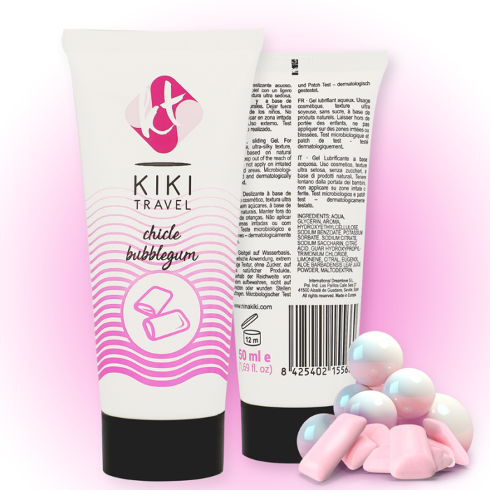 KIKÍ TRAVEL - LUBRICANTE SABOR A CHICLE 50 ML - CandyHot - Foto 2