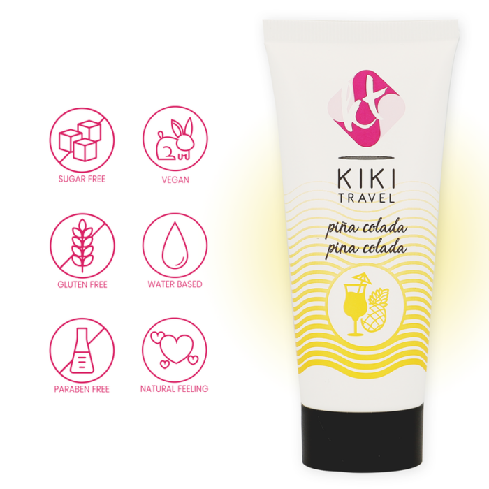 KIKÍ TRAVEL - LUBRICANTE SABOR A PIÑA COLADA 50 ML - CandyHot - Foto 4