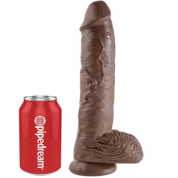 KING COCK - 10 PENE REALÍSTICO MARRÓN 26.5 CM - CandyHot - Foto 3