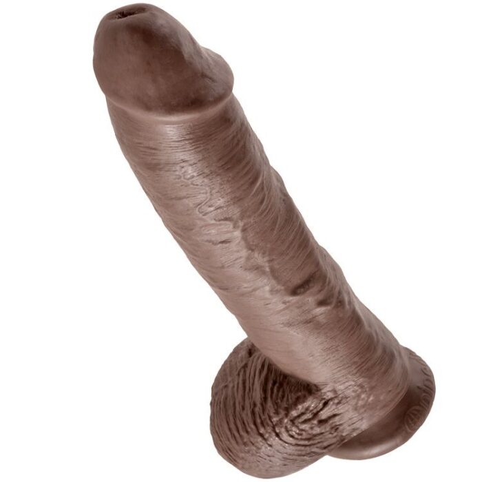 KING COCK - 10 PENE REALÍSTICO MARRÓN 26.5 CM - CandyHot - Foto 4