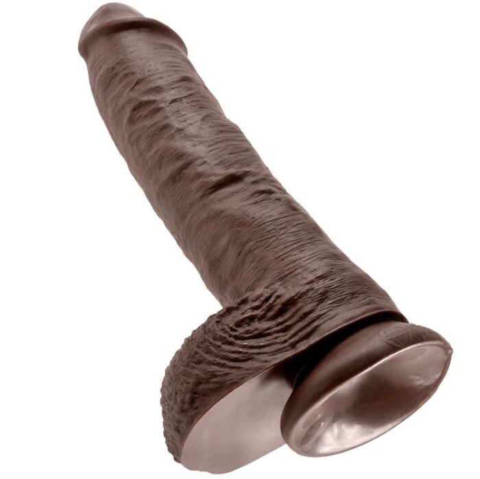 KING COCK - 10 PENE REALÍSTICO MARRÓN 26.5 CM - CandyHot - Foto 5