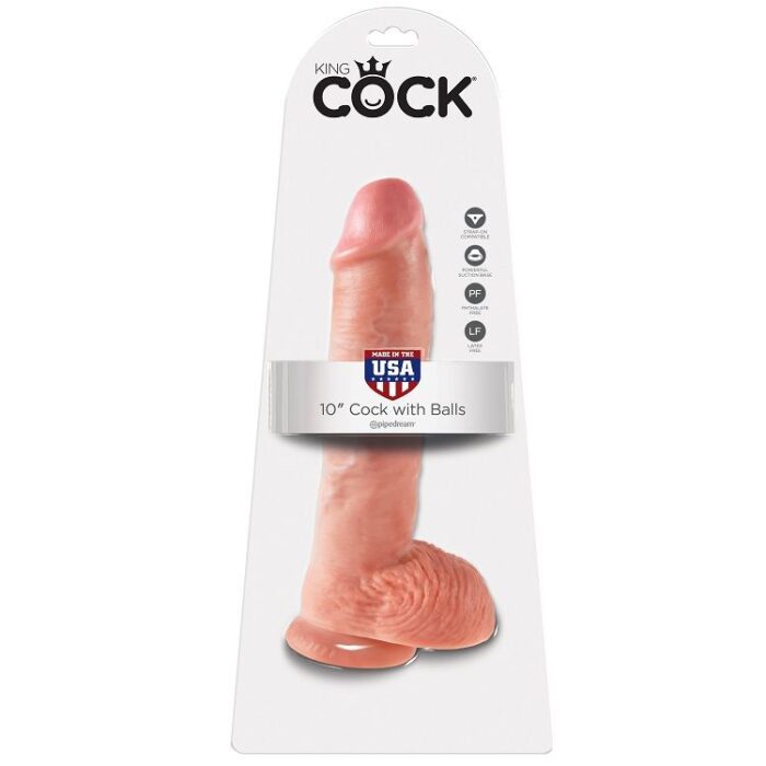 KING COCK - 10 PENE REALÍSTICO NATURAL 26.5 CM - CandyHot - Foto 1