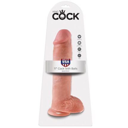 KING COCK - 11 PENE REALÍSTICO NATURAL 28 CM - CandyHot - Foto 1