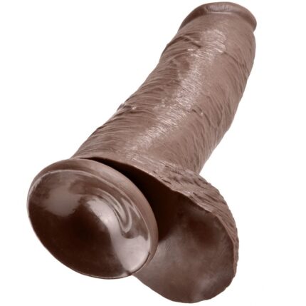 KING COCK - 12 PENE REALÍSTICO MARRÓN 30.48 CM - CandyHot - Foto 2