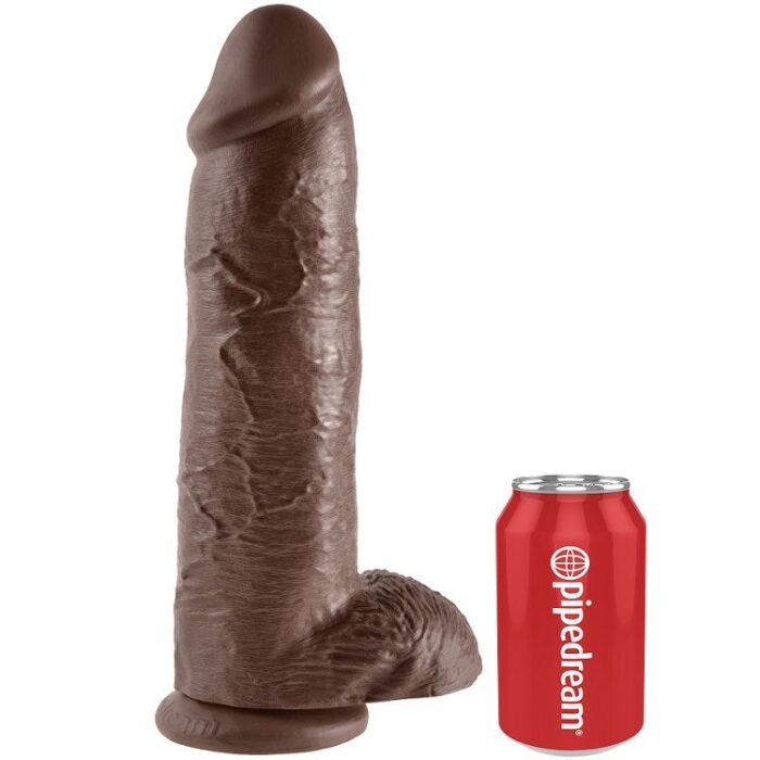 KING COCK - 12 PENE REALÍSTICO MARRÓN 30.48 CM - CandyHot - Foto 4