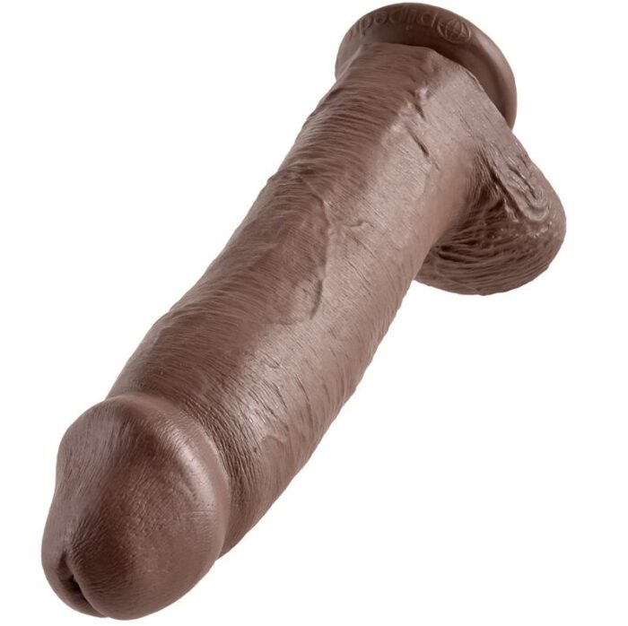 KING COCK - 12 PENE REALÍSTICO MARRÓN 30.48 CM - CandyHot - Foto 5