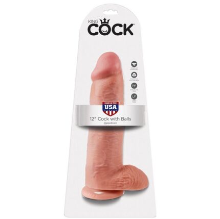 KING COCK - 12 PENE REALÍSTICO NATURAL 30.48 CM - CandyHot - Foto 1