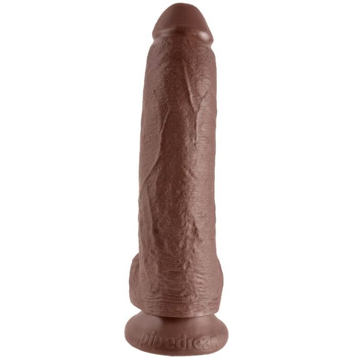 KING COCK - 9 PENE REALÍSTICO MARRÓN 22.9 CM - CandyHot - Foto 2