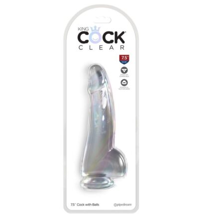 KING COCK - CLEAR DILDO CON TESTÍCULOS 15.2 CM TRANSPARENTE - CandyHot - Foto 2