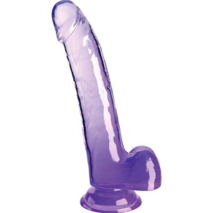 KING COCK - CLEAR DILDO CON TESTÍCULOS 20.3 CM MORADO - CandyHot - Foto 1