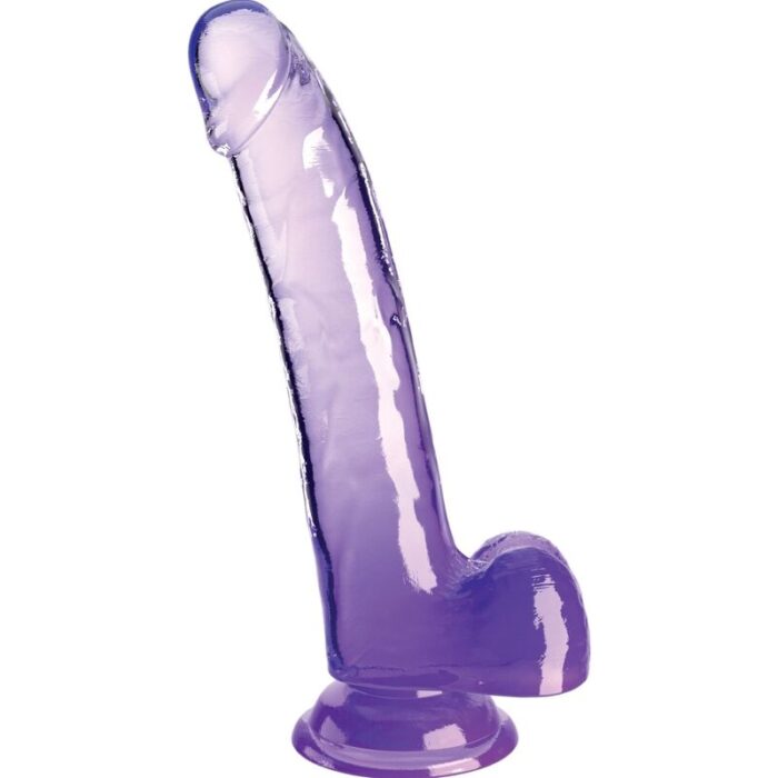 KING COCK - CLEAR DILDO CON TESTÍCULOS 20.3 CM MORADO - CandyHot - Foto 1
