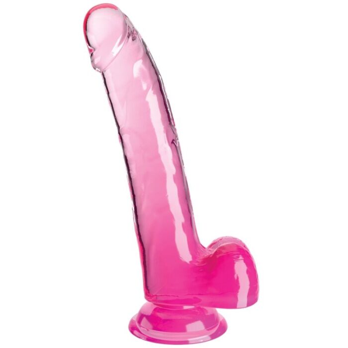 KING COCK - CLEAR DILDO CON TESTÍCULOS 20.3 CM ROSA - CandyHot - Foto 1