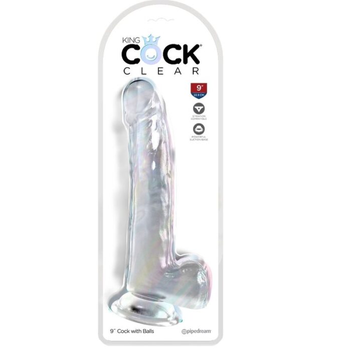 KING COCK - CLEAR DILDO CON TESTÍCULOS 20.3 CM TRANSPARENTE - CandyHot - Foto 2