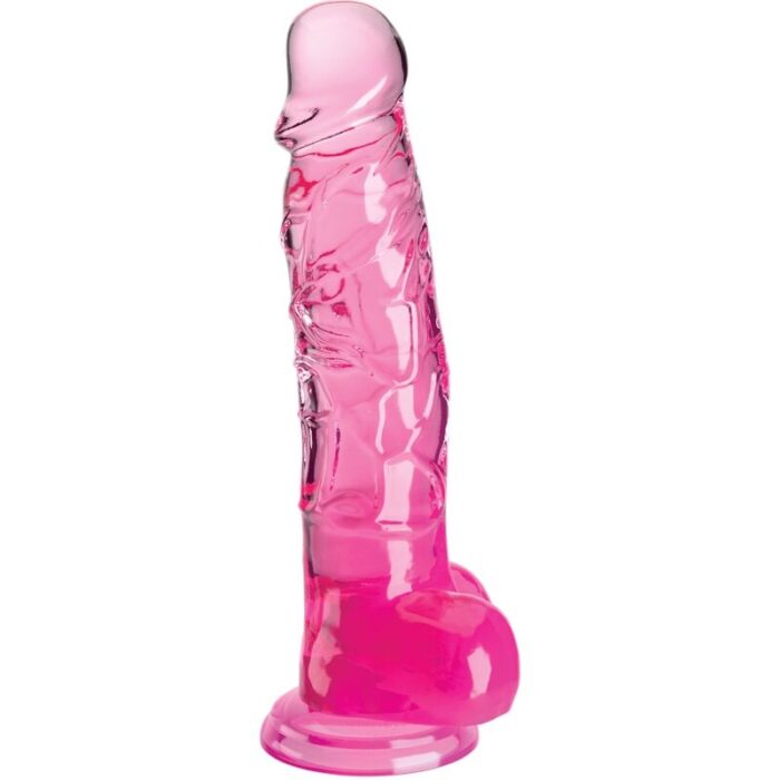 KING COCK - CLEAR PENE REALÍSTICO CON TESTÍCULOS 16.5 CM ROSA - CandyHot - Foto 1