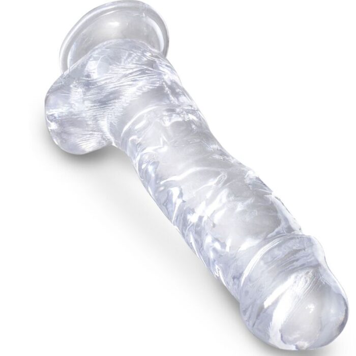 KING COCK - CLEAR PENE REALÍSTICO CON TESTÍCULOS 16.5 CM TRANSPARENTE - CandyHot - Foto 3