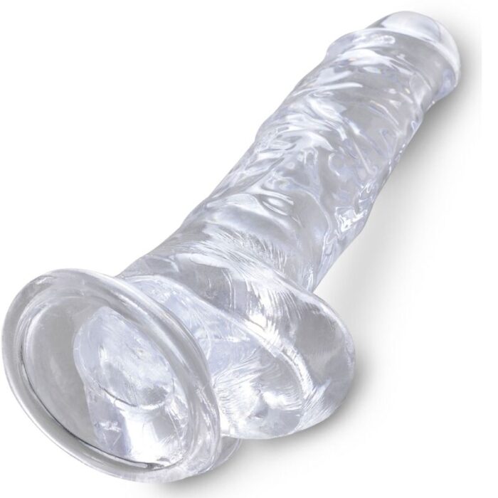 KING COCK - CLEAR PENE REALÍSTICO CON TESTÍCULOS 16.5 CM TRANSPARENTE - CandyHot - Foto 4