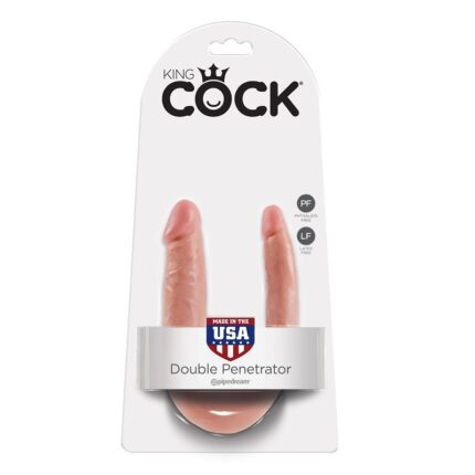 KING COCK - DILDO DOBLE PENETRACIÓN 12.7 CM NATURAL - CandyHot - Foto 1
