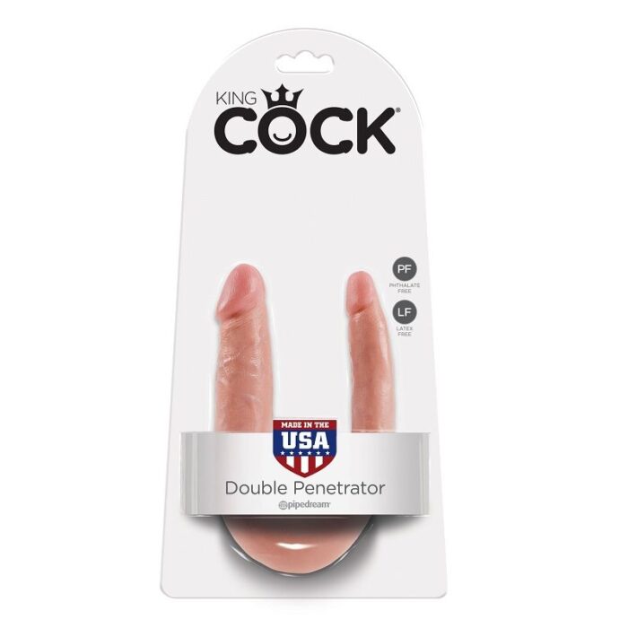 KING COCK - DILDO DOBLE PENETRACIÓN 12.7 CM NATURAL - CandyHot - Foto 1