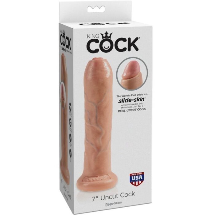 KING COCK - DILDO REALÍSTICO UNCUT NATURAL 21 CM - CandyHot - Foto 4