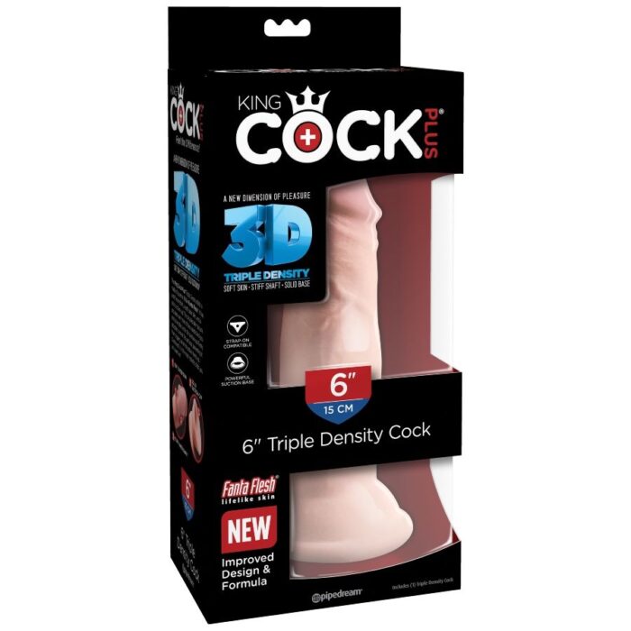 KING COCK - DILDO TRIPLE DENSIDAD 15 CM - CandyHot - Foto 5