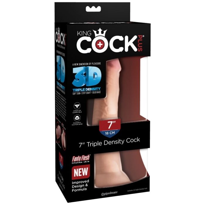 KING COCK - DILDO TRIPLE DENSIDAD 18 CM - CandyHot - Foto 6