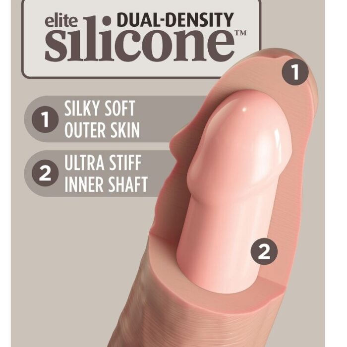 KING COCK - ÉLITE DILDO REALÍSTICO SILICONA 17.8 CM - CandyHot - Foto 3