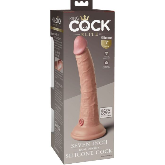 KING COCK - ÉLITE DILDO REALÍSTICO SILICONA 17.8 CM - CandyHot - Foto 4