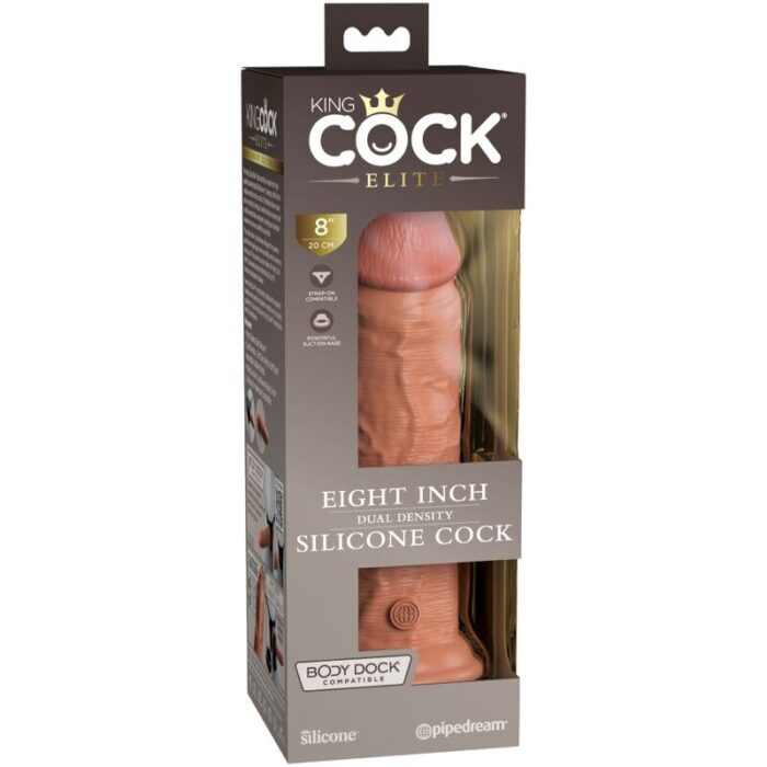 KING COCK - ÉLITE DILDO REALÍSTICO SILICONA 20.3 CM CARAMELO - CandyHot - Foto 5