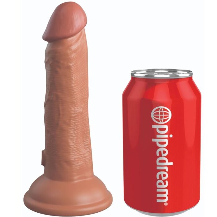 KING COCK - ÉLITE DILDO REALÍSTICO VIBRADOR & SILICONA 15.2 CM CARAMELO - CandyHot - Foto 1