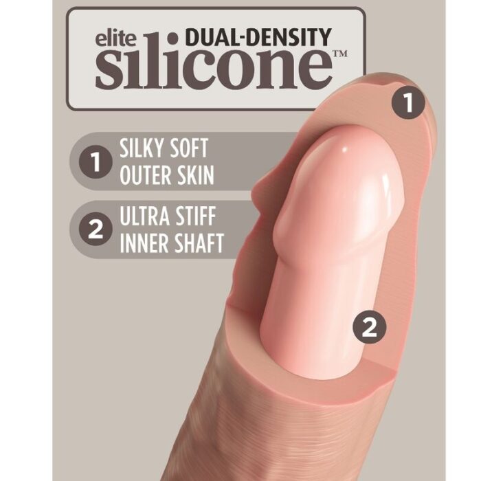KING COCK - ÉLITE DILDO REALÍSTICO VIBRADOR & SILICONA CONTROL REMOTO 17.8 CM - CandyHot - Foto 4
