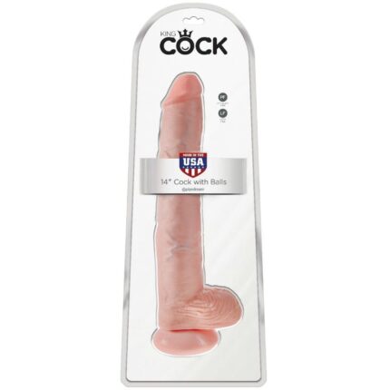 KING COCK - PENE CON TESTÍCULOS 35.6 CM COLOR NATURAL - CandyHot - Foto 2
