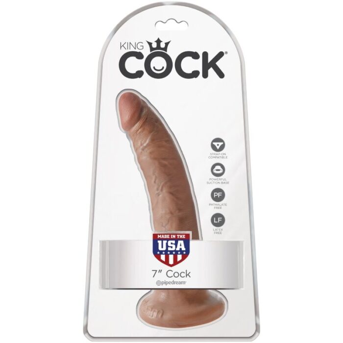 KING COCK - PENE REALÍSTICO 17.5 CM CARAMELO - CandyHot - Foto 5