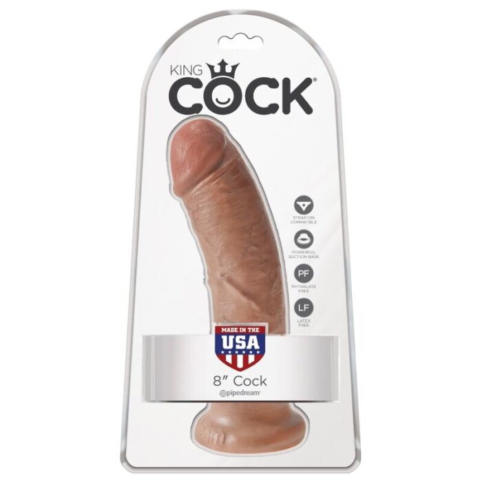 KING COCK - PENE REALÍSTICO 19.5 CM CARAMELO - CandyHot - Foto 6