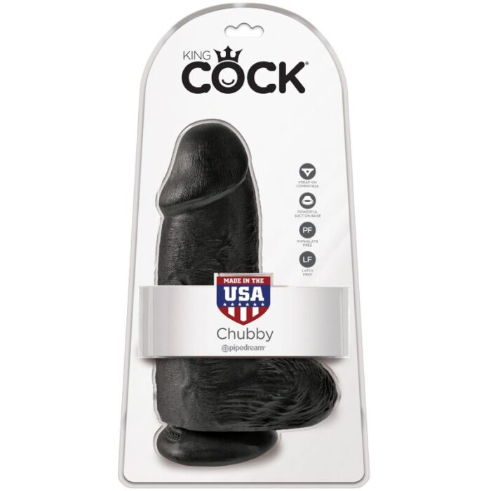 KING COCK - PENE REALÍSTICO CHUBBY 23 CM NEGRO - CandyHot - Foto 6