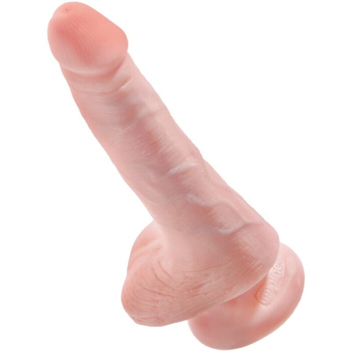 KING COCK - PENE REALÍSTICO CON TESTÍCULOS 13.5 CM NATURAL - CandyHot - Foto 3