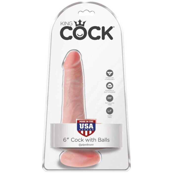 KING COCK - PENE REALÍSTICO CON TESTÍCULOS 13.5 CM NATURAL - CandyHot - Foto 6