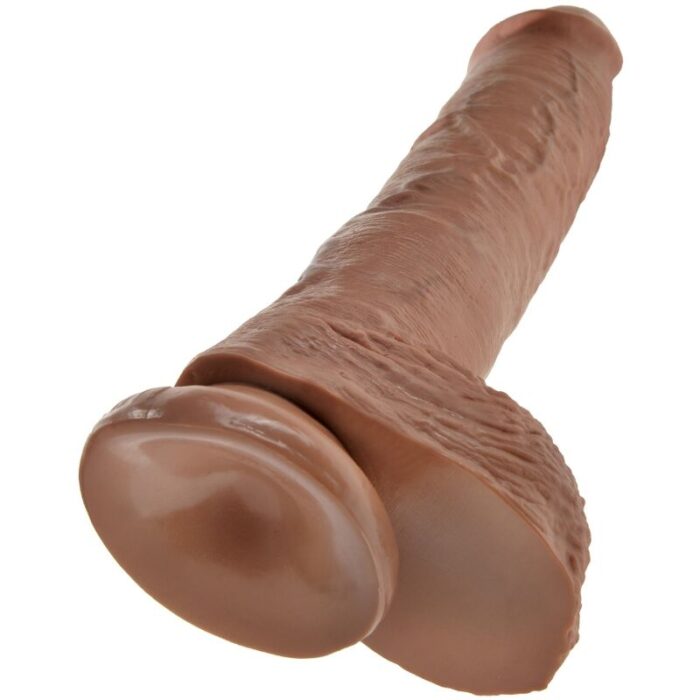 KING COCK - PENE REALÍSTICO CON TESTÍCULOS 19.8 CM CARAMELO - CandyHot - Foto 4