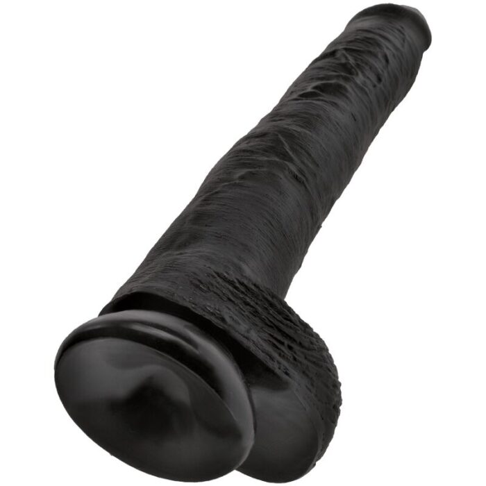 KING COCK - PENE REALÍSTICO CON TESTÍCULOS 30.5 CM NEGRO - CandyHot - Foto 4