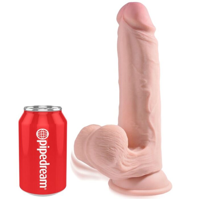 KING COCK - PLUS 3D DILDO SWINGING BALLS 20.3 CM - CandyHot - Foto 2