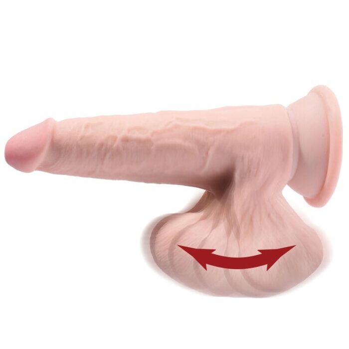 KING COCK - PLUS 3D DILDO SWINGING BALLS 20.3 CM - CandyHot - Foto 4
