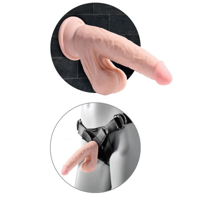KING COCK - PLUS 3D DILDO SWINGING BALLS 20.3 CM - CandyHot - Foto 5