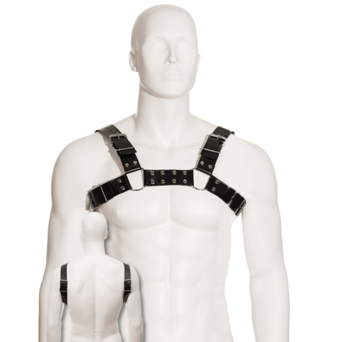 LEATHER BODY - BLACK BULL DOG HARNESS - CandyHot - Foto 1